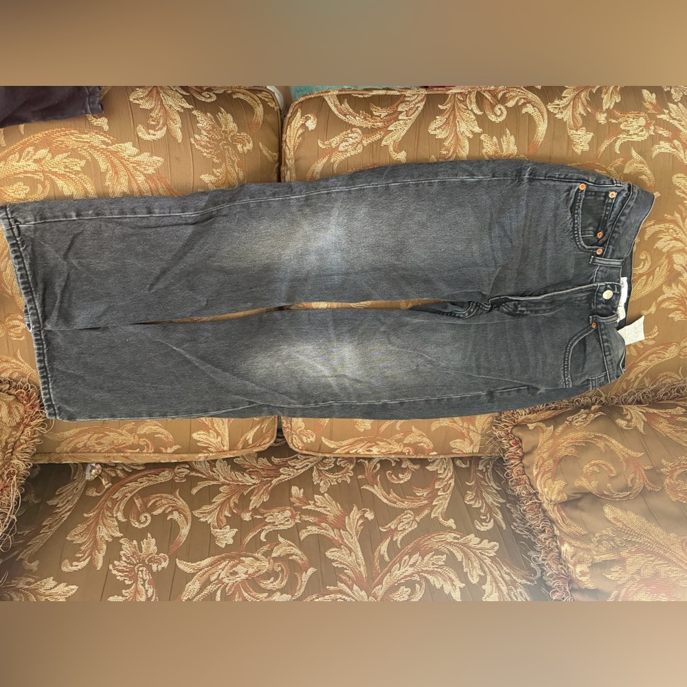 Zara Dark Gray Straight Jeans